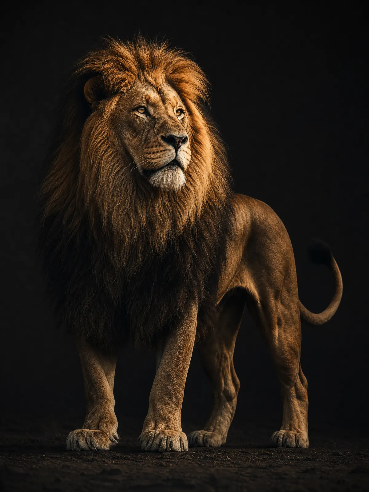 Lion representing strength and lean muscle